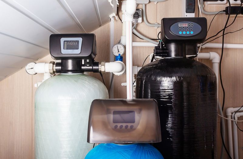 Water Softener System Being Installed